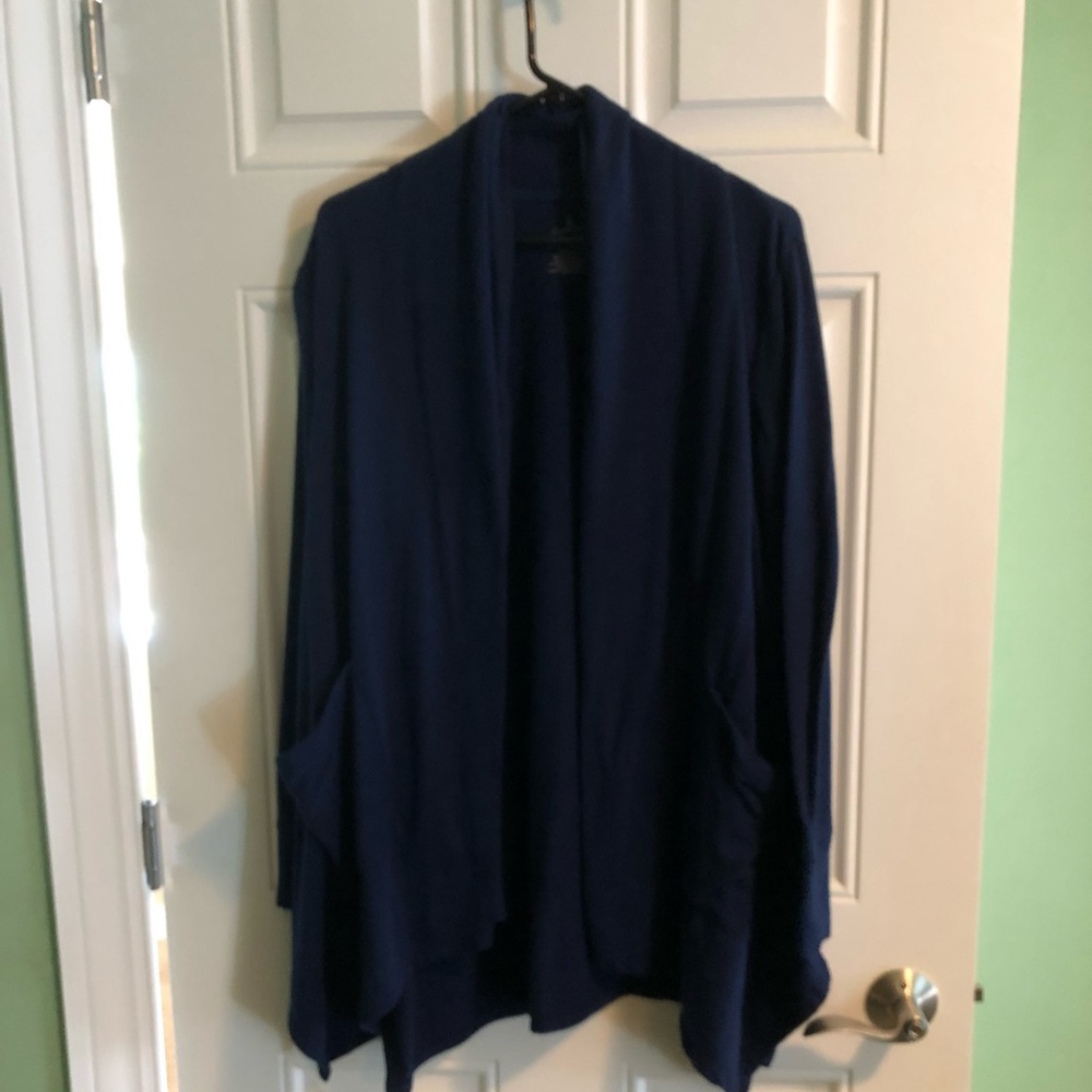 Cuddl Duds drape front cardigan